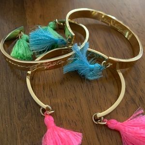Set of 3 Lilly Tasseled Bangles